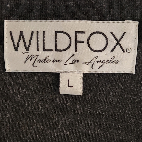 Wildfox “Keep It Simple Sister” Rolled Hem V-Neck Tee  Size Large – Made in LA - Picture 3 of 10